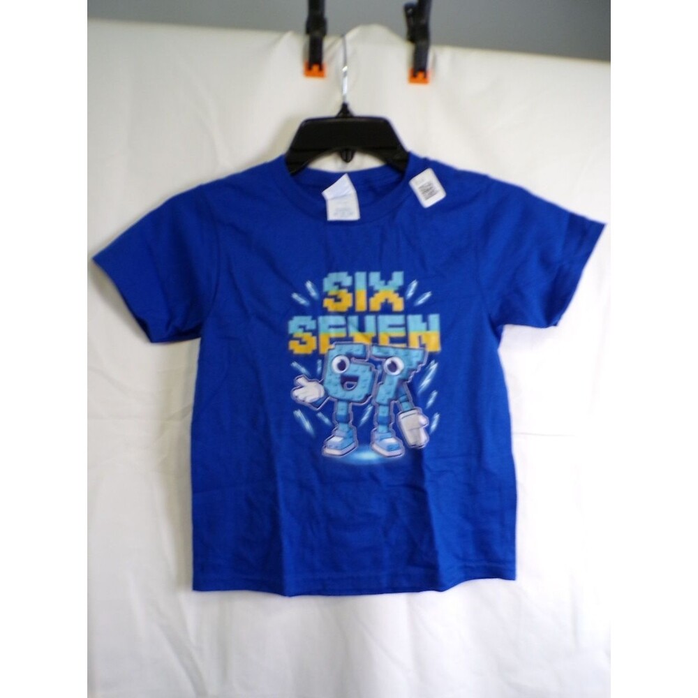 Boys' 67 Six Seven Robot Graphic T-Shirt XS (5-6) Blue 100% Cotton
